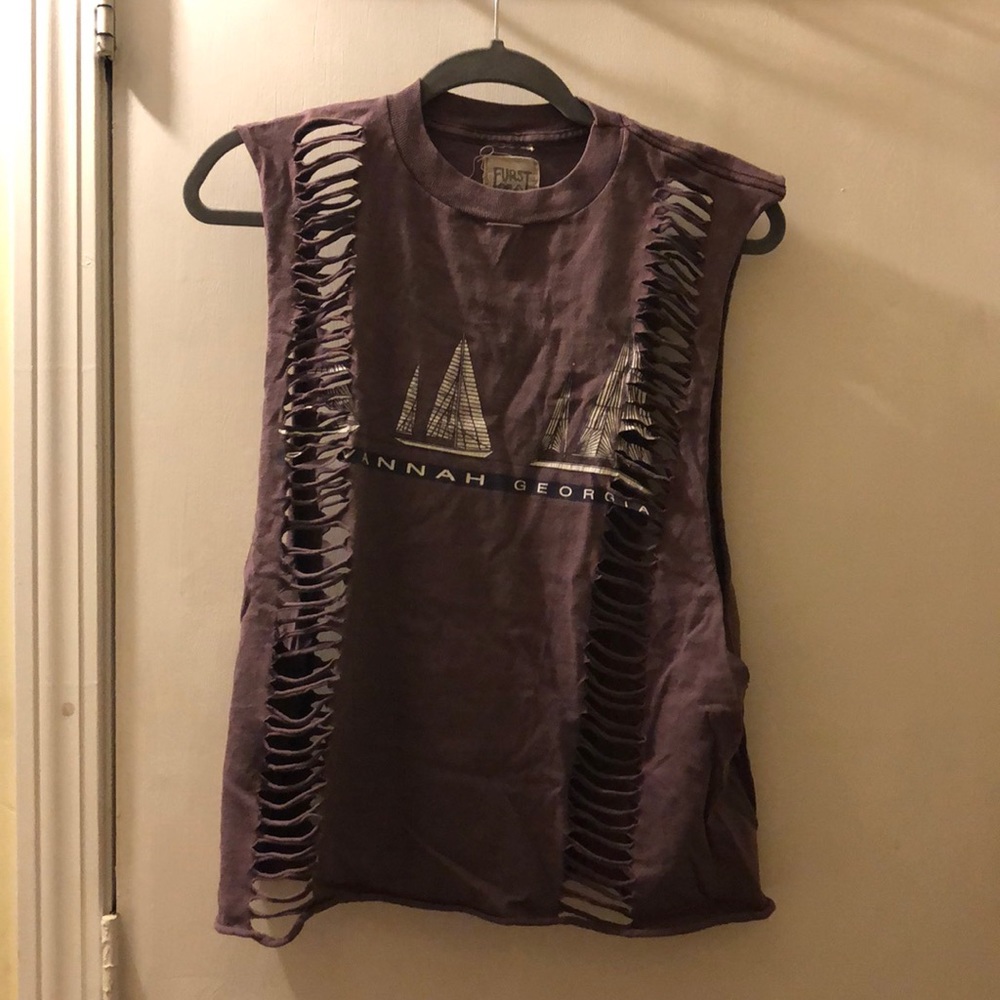 LF distressed vintage muscle tee